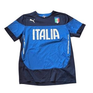 🇮🇹 Italy Puma Training Top Shirt – Blue/Navy – Size XL